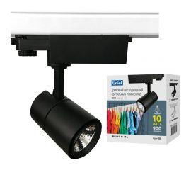 Трековый светодиодный светильник Uniel трехфазный 10W, 4000K, H BLACK ULB-T52 UL-00007492 
