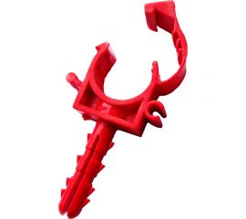 Клипса - крепление для труб с фиксатором и ножкой-дюбелем Blue Ocean 25 PPRF/PC-UFH(R)-25 