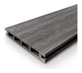 Террасная доска Groentec шовная, пустотелая, с тиснением, Орех, брашированная, венге, 4 м, ДПК TDEBW3D 145-22-4000 