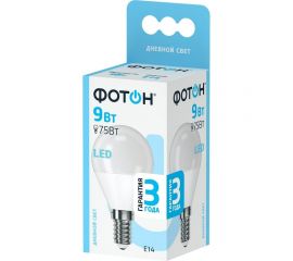 Светодиодная лампа ФОТОН LED P45 9W E14 4000K 24015 