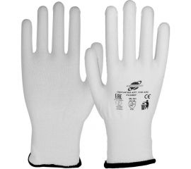 Трикотажные перчатки ARCTICUS белые, полиэстер, без покрытия, 13G, р.6 7220 ARC-612 
