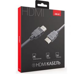 HDMI-кабель AKAI Ver.1.4, 1м, PVC, черный CE-803B 