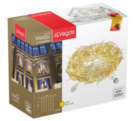 Электрогирлянда-конструктор VEGAS Занавес 24V 96 желтых ламп 6 нитей 55022 