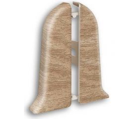 Торцевые заглушки для плинтуса IDEAL Классик 85 мм, 203 дуб беленый К-П85-Тп-Ф1 203 дуб БЛН 