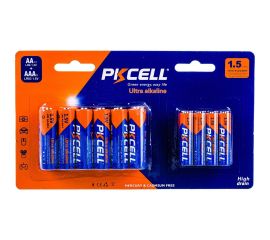 Щелочной/алкалиновый элемент питания PKCell тип - AAA 8 шт + АА 12 шт в блистере LR6(12)+LR03(8) 
