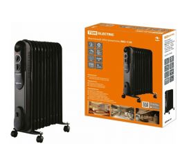 Масляный обогреватель TDM МО-11К, чёрный, 2500 Вт, 11 секций, регулятор мощности 1000/1500/2500 Вт, термостат, SQ2501-0906 