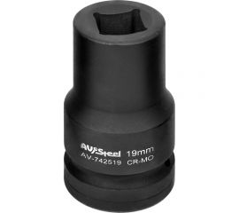 Головка ударная четырехгранная-футорка (19 мм; 1DR) AV Steel AV-742519 