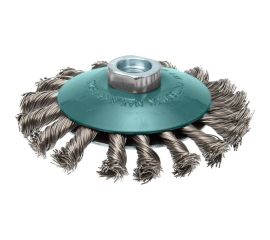 Щетка коническая со жгутовой стальной проволокой Мастер 062 (115 мм; М14) Профоснастка 20106002 