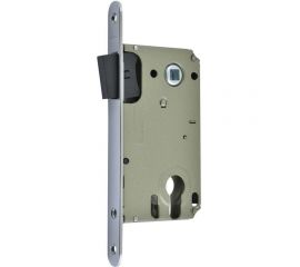 Корпус замка НОРА-М магнитный ригель 25М-85 мм хром, под цилиндр, с отв.планкой 14747 