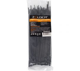 Стяжка для кабеля ZOLDER 250х4,8 мм нейлон, черная, 100 шт. HTA-4,8х250/100Ч 