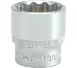 Головка торцевая короткая 12 гранная (30 мм; CrV; 1/2DR) YATO YYT-1291 