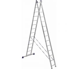 Двухсекционная универсальная алюминиевая лестница Алюмет H2 5214 
