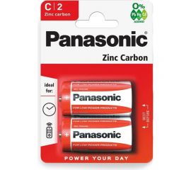 Батарейка Panasonic, R14 Zinc Carbon BL2 167 