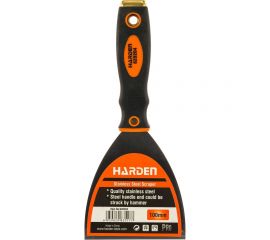 Шпательная лопатка HARDEN профессиональная усиленная из нержавеющей стали, 100 мм. 620204 