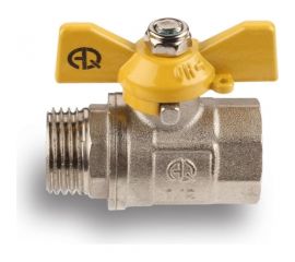 Шарово�� кран для газа AQUALINK 1/2 вн-нар бабочка 7109 