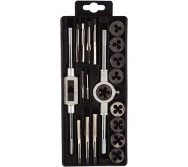 Набор плашек и метчиков M3 - M12, пласт. бокс TOPEX 20 шт. 14A425 