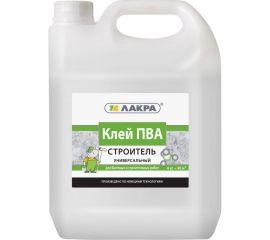 Универсальный клей ПВА Лакра Строитель 4 кг 90001343008 