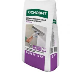 Гипсовая финишная шпаклевка Основит ЭЛИСИЛК PG36 W белая 87587 