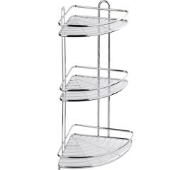 Полка для ванной комнаты и кухни Fora Floria угловая, тройная FOR-2004 