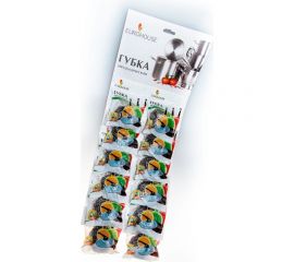 Металлическая губка EUROHOUSE спираль, 12 шт, на картонной карте 3598 