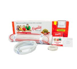 Тёплый пол Обогрев Люкс Family 1200 Вт 8,0 м/кв с Терморегулятором UT-00003199 