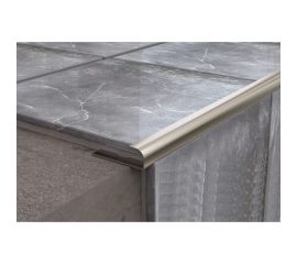 Профиль для плитки ЛУКА из нержавеющей стали 10 мм, 2.7 м, полированный УТ000042896 