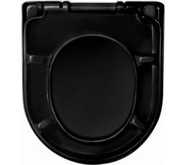 Сидение дюропласт BERGES Geo Black SO микролифт, быстросъемное, металл 015113 