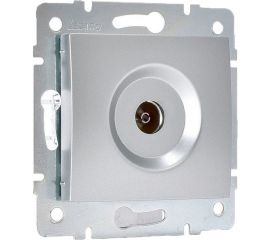 ТВ Розетка Lezard, KARINA, проходная, матовое серебро, 707-4388-129 