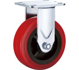 Опора колесная большегрузная неповоротная (125 мм; 300 кг; полиуретан) Longway FCpn 55 