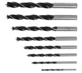 Набор сверл по дереву (8 шт; 3, 4, 5, 6, 7, 8, 9, 10 мм; цилиндрический хвостовик) TUNDRA 1119705 