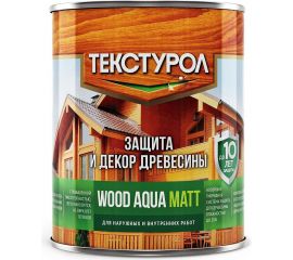 Деревозащитное средство на водной основе Текстурол WOOD AQUA MATT тик 0,8л Лк-00008219 