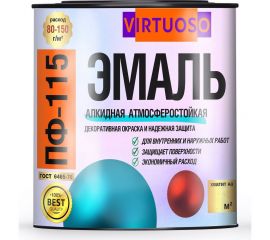 Эмаль VIRTUOSO ПФ-115 ГОСТ бежевая 2,4кг RAL3012 11588959 