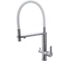 Смеситель для кухни Swedbe Selene Plus с вытяжным белым шлангом 8441 