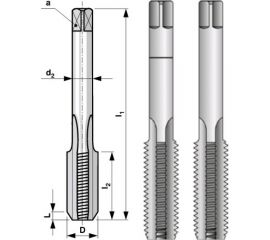 Набор метчиков из 2-х шт. MF10 шаг 1.0 мм, мелкая резьба Bucovice Tools 110102 