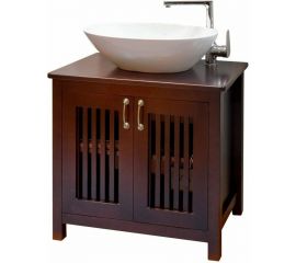 Напольная тумба с раковиной Orange Capri-2 75 см, орех OCN-75TU+RA 