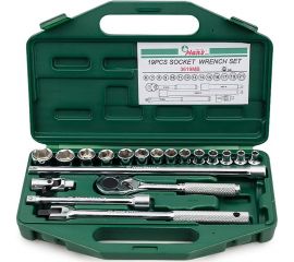 Универсальный набор 3/8"", 19шт Hans 3619MB 