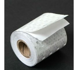 Светоотражающая самоклеящаяся лента TORSO белая, 5 см х 3 м 4330993 