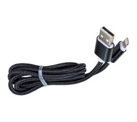 Дата-кабель AKAI USB 2.0 8-pin Apple Lightning черный CE-604B 