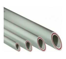 Труба RTP PN20, SDR 7.4, армированная стекловолокном, цвет слоя красный D 25х3.5 мм, 4 м, серая 10889 