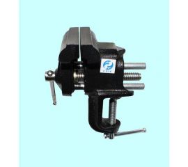 Слесарные тиски CNIC 75 мм неповоротные настольные с наковальней, крепление струбциной LT86203 69803 