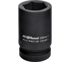 Головка ударная шестигранная удлиненная (36 мм; 1DR) AV Steel AV-740136 