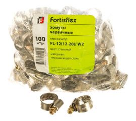 Червячный хомут FORTISFLEX PL-12/W2 12-20 мм 69009 