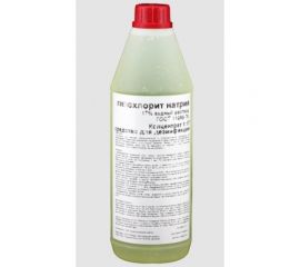 Дезинфицирующее средство APIS Гипохлорит натрия марка А 17% водный раствор, бутылка 1.1 кг 4665296516428 