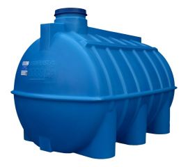 Овально-горизонтальный бак AQUAPLAST 2000 л, синий 4630017951956 