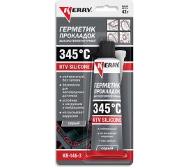 Герметик прокладок высокотемпературный KERRY RTV SILICONE нейтральный серый KR-146-3 