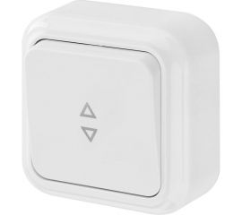 Выключатель Bylectrica 1-клавишный открытая установка, 6А проходной, серия ПРАЛЕСКА, белый, А610-147 