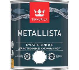 Краска по ржавчине 3 в 1 TIKKURILA Metallista Зеленая 2,5 л 203623 