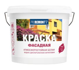 Фасадная краска PROREMONTT белая, 6.5 кг ЛС Лк-00006390 