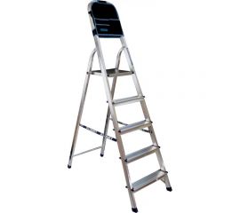 Алюминиевая шестиступенчатая стремянка с органайзером Алюмет Ам706АК 