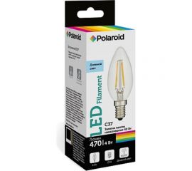 Светодиодная лампа Polaroid 220V C37 FIL 4W 6500K E14 470lm PL-C37F4146 